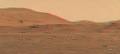 3D-s videót adott ki a NASA az Ingenuity marshelikopter röptéről
