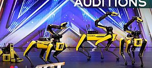 Videón, ahogy a Spot robotkutyák fellépnek az amerikai Megasztárban