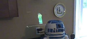 Hologram-vetítő R2D2 születésnapi torta