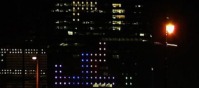 Egy egész felhőkarcolón lehetett játszani 30. születésnapja alkalmából a Tetris-t