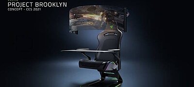 Másfél méteres monitorral ellátott gamer széket mutatott be Razer