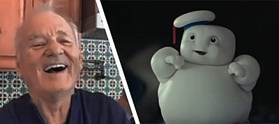 Videón, ahogy Bill Murray reagál az új Szellemirtók film figuráira
