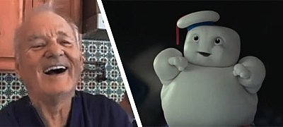 Videón, ahogy Bill Murray reagál az új Szellemirtók film figuráira
