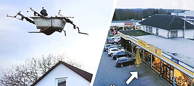 Nem piskóta: Fürdőkádból csinált drónt, ezzel jár bevásárolni