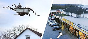 Nem piskóta: Fürdőkádból csinált drónt, ezzel jár bevásárolni