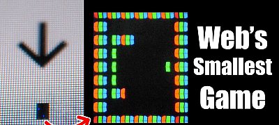 Videón a Snake játék subpixeles verziója, amihez mikroszkóp szükséges