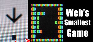 Videón a Snake játék subpixeles verziója, amihez mikroszkóp szükséges