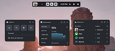 Teljesen átszabja a Windows Game Bar megjelenését a Microsoft