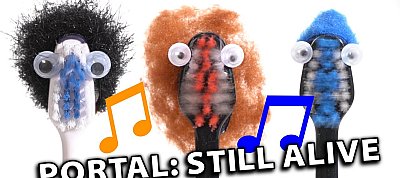 Így hangzik a Portal játék Still Alive dala a kütyüzenekar által előadva