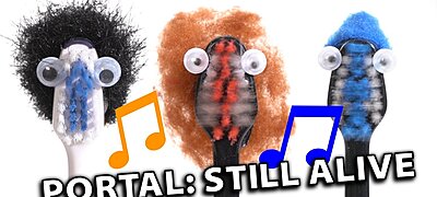 Így hangzik a Portal játék Still Alive dala a kütyüzenekar által előadva