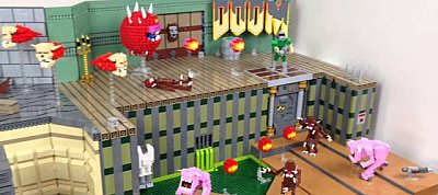 Tökéletesen utánozzák az eredeti játékot a Lego-ban utánépített Doom színterek
