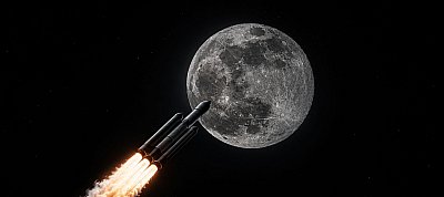 A Földről is lehet majd látni ahogy a Holdba csapódik a SpaceX rakétája