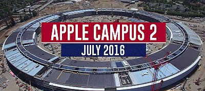 Már a tetőt rakják fel az Apple új, UFO-alakú campusára