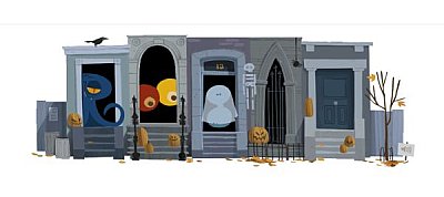 Szörnyek kísértettek Halloween alkalmából a Google honlapján