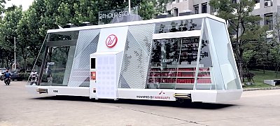 Házhoz gurul a szupermodern önvezető kínai vegyesbolt