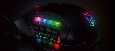 Brutális mennyiségű gomb és led került a Thermaltake új egerére