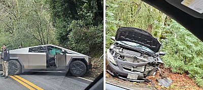 Máris karambolozott egy Tesla Cybertruck - mutatjuk a videót róla