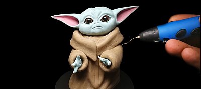 Így lehet a semmiből egy Baby Yoda-t csinálni egy 3D-s tollal