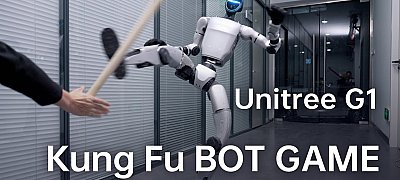 Videón amint kung-fu-zik a Unitree humanoid robotja