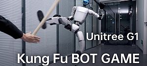 Videón amint kung-fu-zik a Unitree humanoid robotja