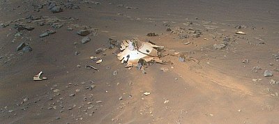 Lezuhant űrszonda-darabokról küldött fotót az Ingenuity marshelikopter