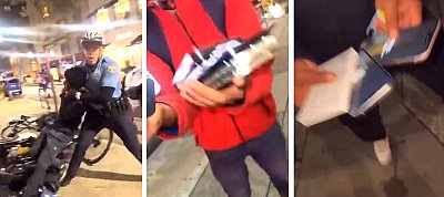 Videón, ahogy fosztogatók lecsapnak egy Apple boltra - aztán meg rájuk a rendőrök