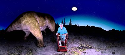 Virtuális valóságban mutat be egy dinoszauruszt David Attenborough