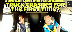 Videón, ahogy egy önvezető kamion teljesen megbolondul az autópályán