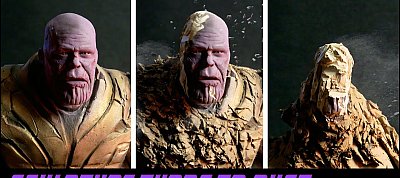Így néz ki amikor a valóságban is elporlad Thanos a Bosszúállók: Végjáték-ból