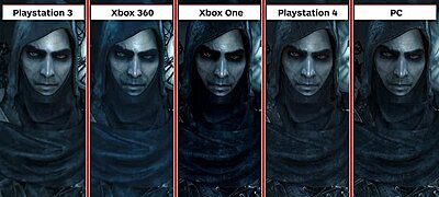 Xbox 360 vs Xbox One vs PS3 vs PS4 vs PC grafika
