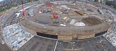 Szépen halad az építkezés az Apple főhadiszállásán