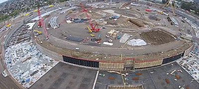 Szépen halad az építkezés az Apple főhadiszállásán