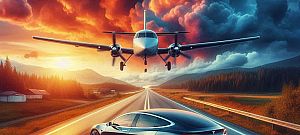 Videón, ahogy egy Tesla majdnem összeütközik egy repülővel az úton