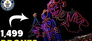 Videón a Guinness rekordot döntő karácsonyi drónshow