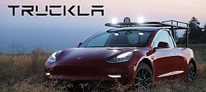 Így néz ki a Tesla, amit platós kisteherautóvá alakították át