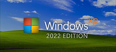 Videón a Windows XP 2022-es kiadása, modernizált, Windows 11-es designnal