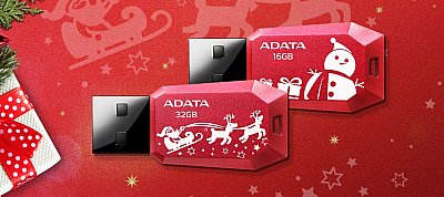 Karácsonyi grafikával jönnek az ADATA új, ünnepi tollmeghajtói