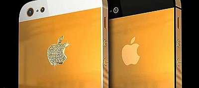 Itt a színarany burkolatú, gyémántokkal díszített iPhone 5
