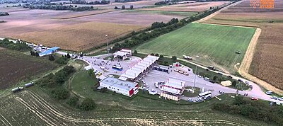 Drónfelvételen az új horvát-magyar határzár