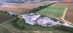 Drónfelvételen az új horvát-magyar határzár