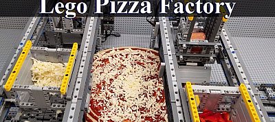 LEGO-ból épített magának pizzagyártó robotot, ami még szeletelni is tud